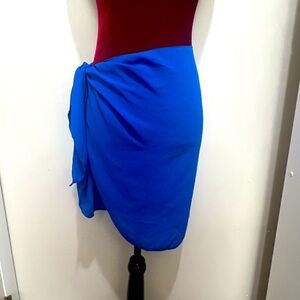 NWOT cobalt blue beach sarong coverup.
